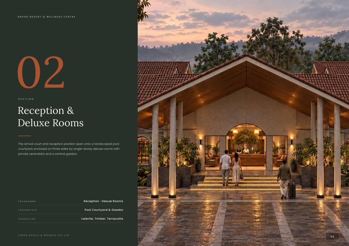 Aroha Resort & Wellness Centre, section 02 divider: Reception & Deluxe Rooms