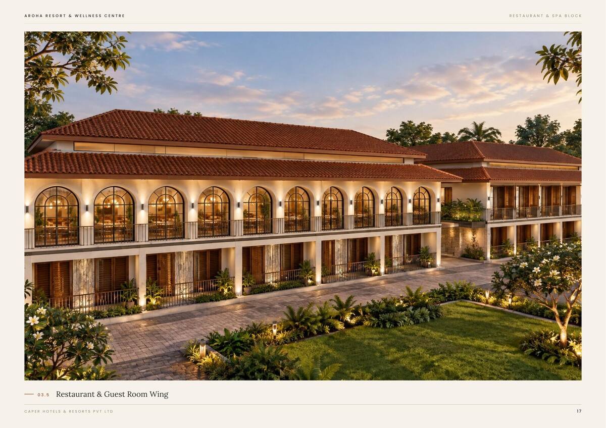 Restaurant and clubhouse wing exterior