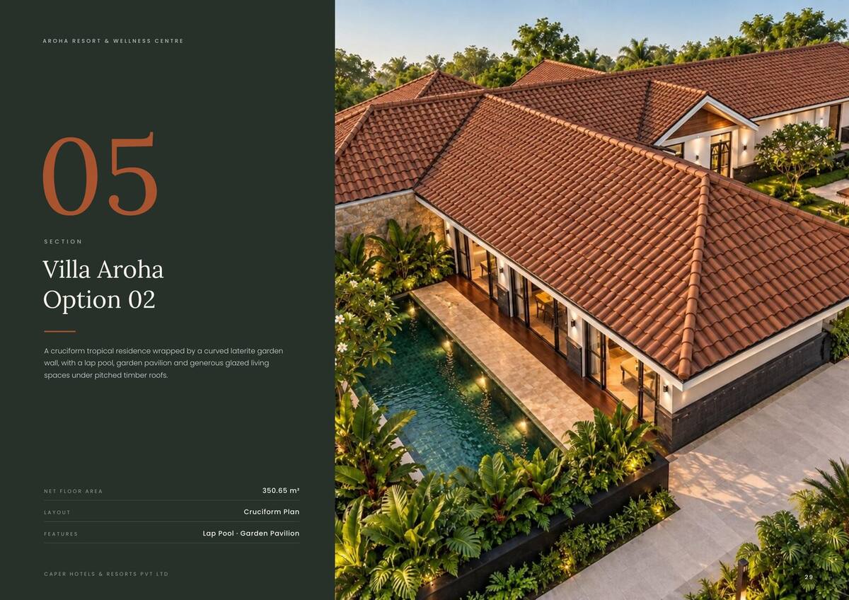 Aroha Resort & Wellness Centre, section 05 divider: Villa Aroha Option 02