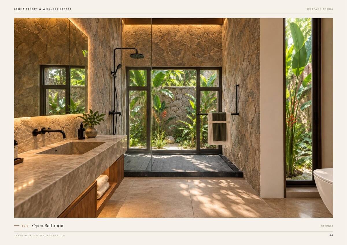 Cottage Aroha, bathroom interior