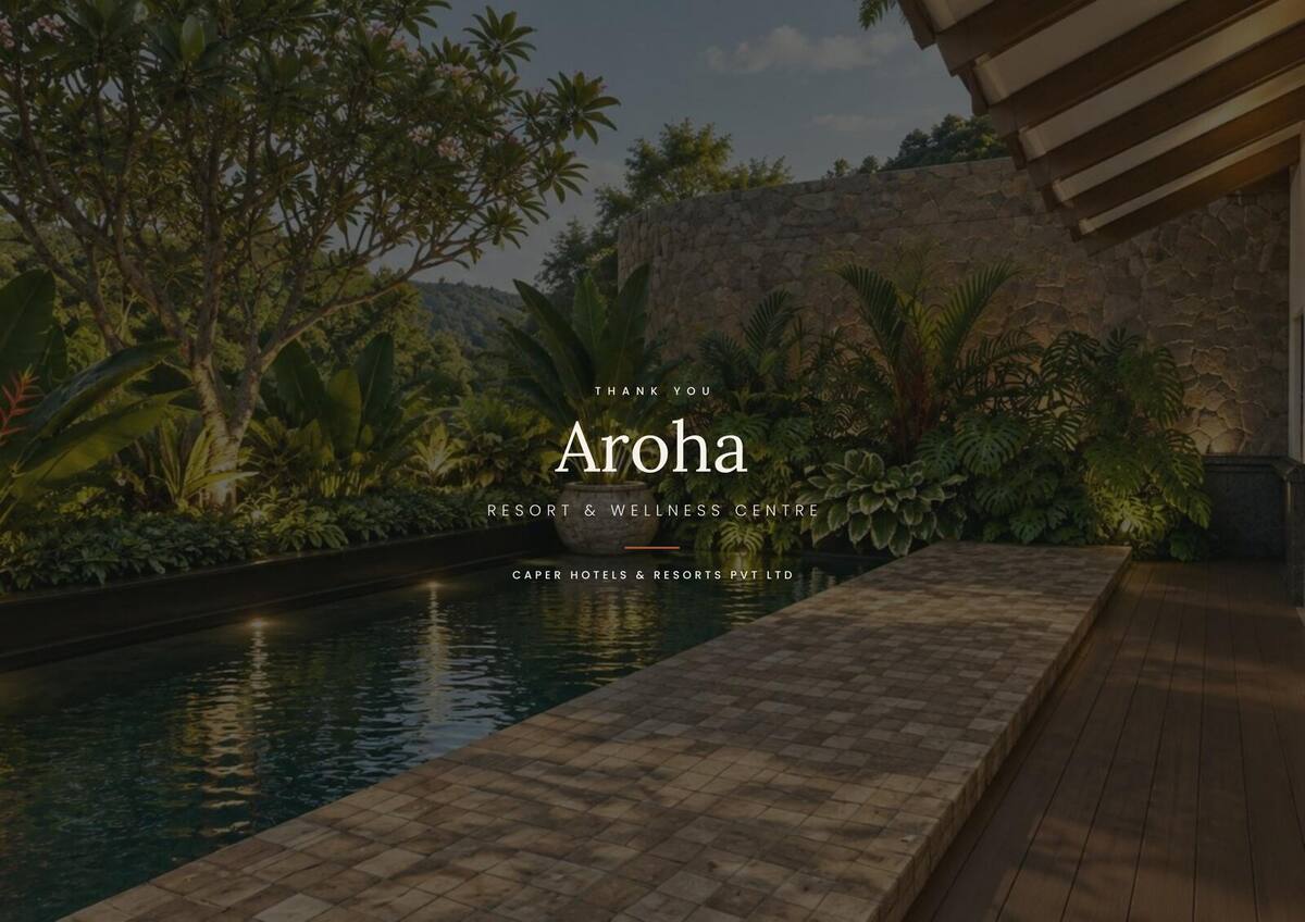 Aroha Resort & Wellness Centre presentation, closing page